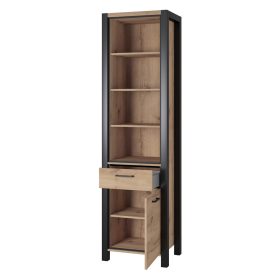   Aktiv TWLK05 könyvespolc - 1 ajtós, 1 fiókos (Taurus tölgy/fekete)