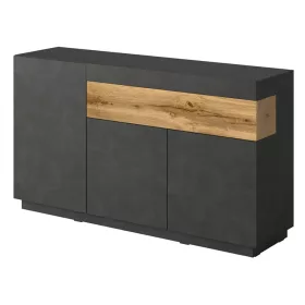   Silke 1NGY43 komód - 3 ajtós, 1 fiókos (Szürke/Wotan tölgy)