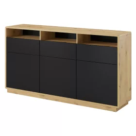   Aston TWLH26 komód - 3 ajtós, 3 fiókos (Taurus tölgy/matt fekete)