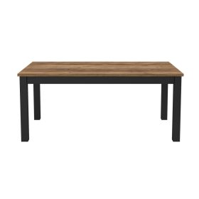   Olin wm étkezőasztal - 180 - appenzeller fenyő/fekete szupermatt