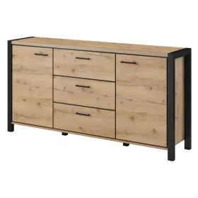   Aktiv TWLK26 komód - 2 ajtós, 3 fiókos (Taurus tölgy/fekete)