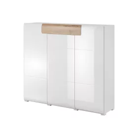 TOLEDO - Magas komód (fehér/san remo tölgy)