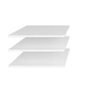 OPTIMA Kiegészítő polcok gardróbokhoz (3×), fehér