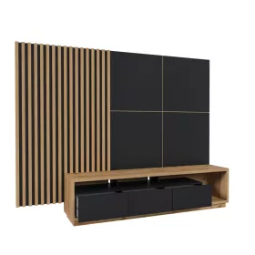 CELINE nappali szett - wotan tölgy/fekete matt