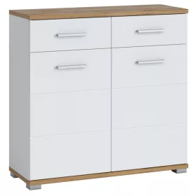 Maitei HOLG07 2D2S komód - fényes fehér/tölgy