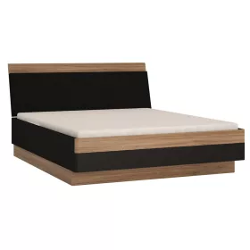   Montecarlo MOAL02 franciaágy - tölgy/matt fekete - 160 x 200 cm