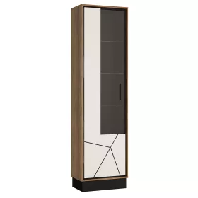   Bartoli BROV01L 1D vitrin - catania tölgy/fekete/fényes fehér