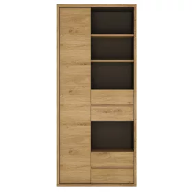   Scotland TYP12 1D-4S könyvesszekrény - shetland tölgy/szürke