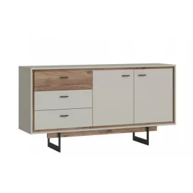   RIVENDELL komód (2D3S) - krémszürke/sötét flagstaff tölgy