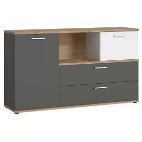 Trentin TWEK02 2D2S komód - fehér/tölgy/grafit szürke