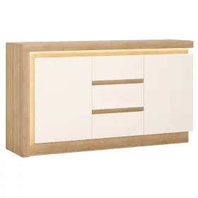   Bylot Bright LYOK01 2D3S komód - világos tölgy/fényes fehér