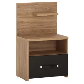 Montecarlo MOAK02P 1S éjjeliszekrény - tölgy/matt fekete
