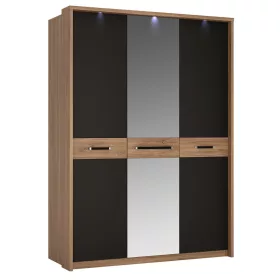 Montecarlo MOAS01 3D gardróbszekrény - tölgy/matt fekete