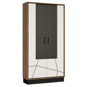   Bartoli BROV02 2D vitrin - catania tölgy/fekete/fényes fehér