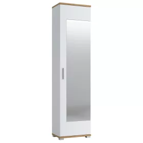 Maitei HOLG09 1D gardróbszekrény - fényes fehér/tölgy