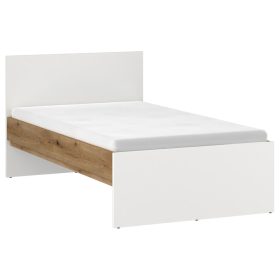 Nicko RIKZ01 ágy - tölgy/fehér - 90 x 200 cm