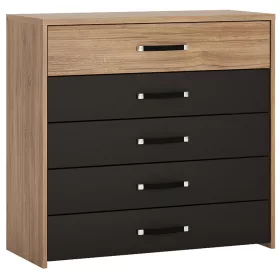 Montecarlo MOAK03 5S komód - tölgy/matt fekete