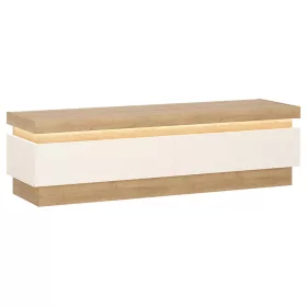   Bylot Bright LYOF01 2S tv állvány - világos tölgy/fényes fehér