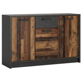 Núbia NUBK01 3D1S komód - szürke/tölgy