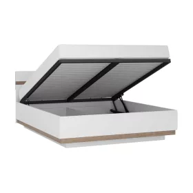   LIVERPOOL TYP94 franciaágy - tölgy/fényes fehér - 160 x 200 cm