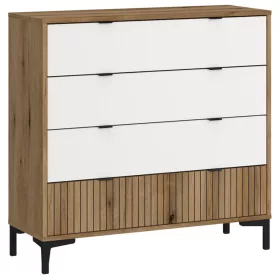 Nicko RIKK03 4S komód - tölgy/fehér