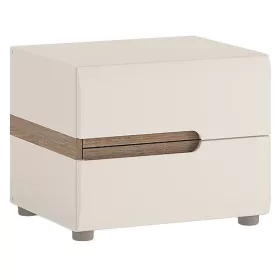 LIVERPOOL TYP96 éjjeliszekrény - tölgy/fényes fehér