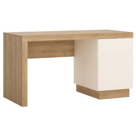   Bylot Bright LYOB01 1D1S íróasztal - világos tölgy/fényes fehér