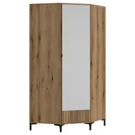 Nicko RIKS02 gardróbszekrény - tölgy/fehér