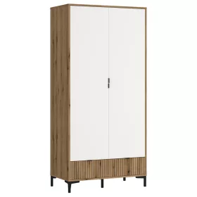 Nicko RIKS01 2D2S gardróbszekrény - tölgy/fehér