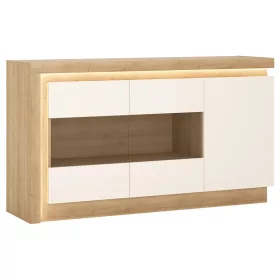   Bylot Bright LYOK02 3D komód - világos tölgy/fényes fehér