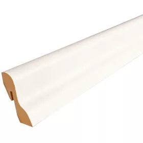 MDF padlószegély 40 mm-es D profil - 924 fehér - 2,6m