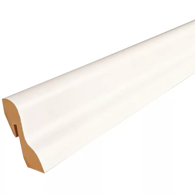 MDF padlószegély 40 mm-es D profil - 924 fehér - 2,6m