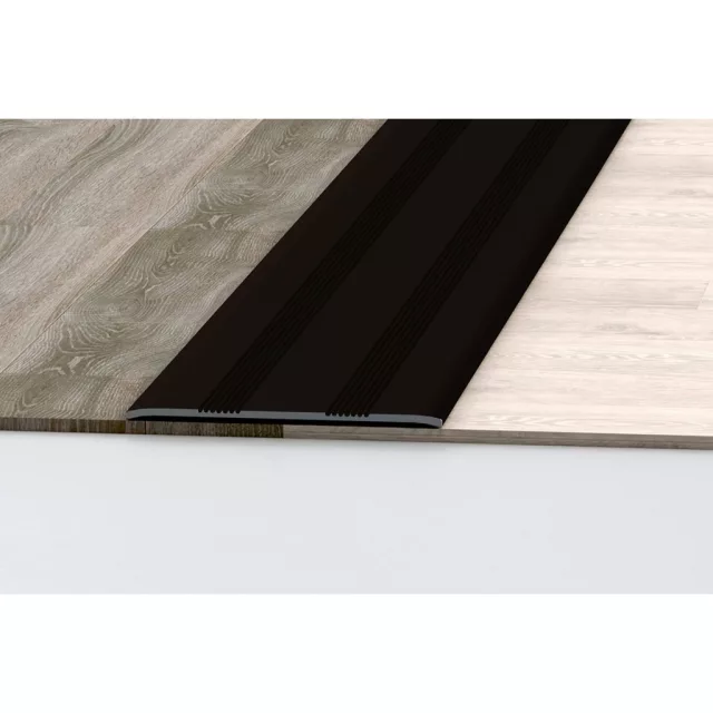 Aluminium 35 mm-es lapos burkolatváltó profil - 10906 - bronz - 0,9m - öntapadós