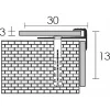 Aluminium 3 mm-es lépcsőélvédő, szögprofil - 32502 - ezüst - 2,5m - csavaros