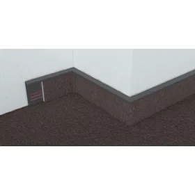   PVC padlószegély 55 mm-es 42222, behúzható - szürke - 2,5m - szőnyegekhez