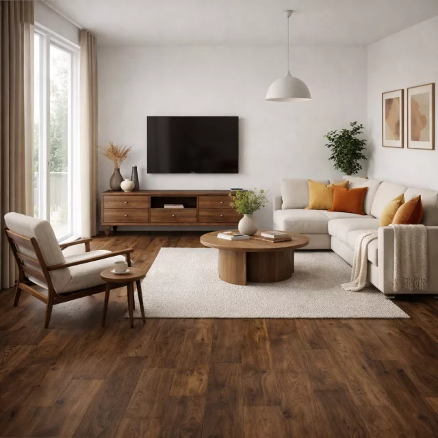 tekercses vinyl padló, PVC -  barna fa mintás Bern 845 Gran 2 m