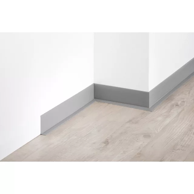 PVC padlószegély 45x15 mm-es, lágy ECO - világosszürke