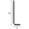 PVC padlószegély 50x15mm-es, lágy - gyöngyszürke - 5m - öntapadós