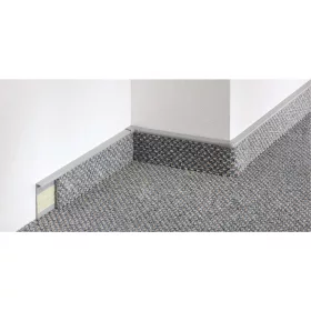   PVC padlószegély 55 mm-es 42222, behúzható - világosszürke - 2,5m - szőnyegekhez