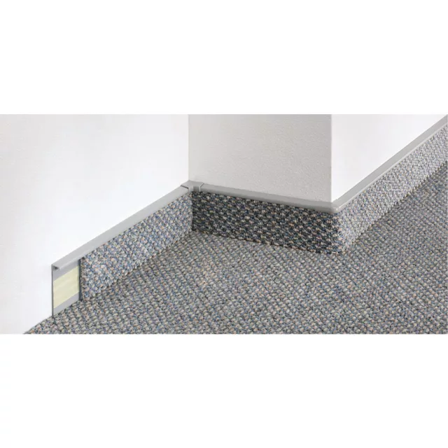 PVC padlószegély 55 mm-es 42222, behúzható - világosszürke - 2,5m - szőnyegekhez