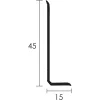 PVC padlószegély 45x15 mm-es, lágy ECO - karamell