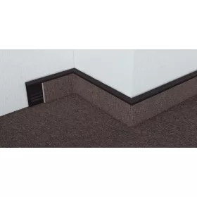   PVC padlószegély 55 mm-es 42222, behúzható - fekete - 2,5m - szőnyegekhez
