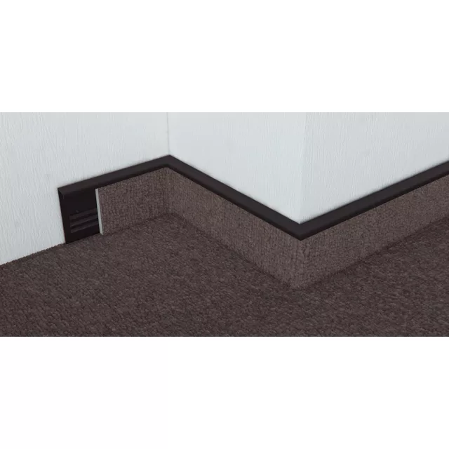 PVC padlószegély 55 mm-es 42222, behúzható - fekete - 2,5m - szőnyegekhez