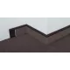 PVC padlószegély 55 mm-es 42222, behúzható - fekete - 2,5m - szőnyegekhez