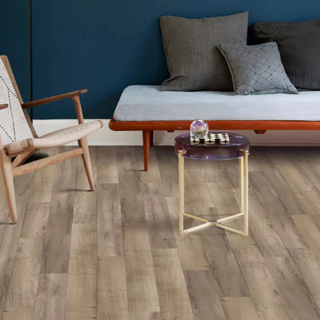 tekercses vinyl padló, PVC -  szürkésbarna fa mintás Linz 095 2 m