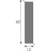PVC padlószegély 60mm-es, tömör - bronz - 2,5m