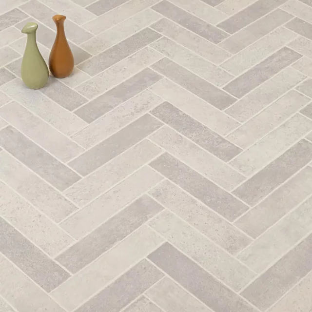 tekercses vinyl padló, PVC -  világosbarna csempe mintás Bern 295 Bru 3 m