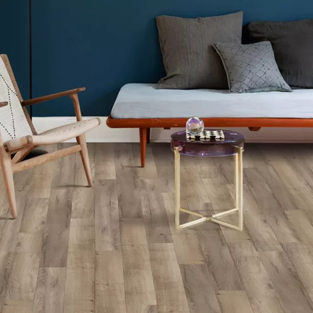tekercses vinyl padló, PVC -  barna fa mintás Linz 095 4 m