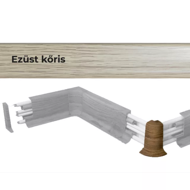 Külső sarokelem 10556 PVC padlószegélyhez 22991 2db/csomag - 1596 Ezüst kőris