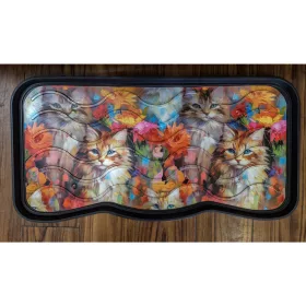   Eco Trend Boot Tray cipőtartó tálca Painted Cats - 38 x75 cm